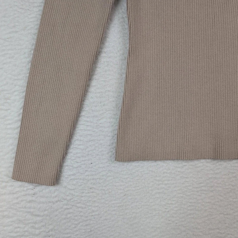 Open‎ Back Alp-n-Rock Joelle Sweater Beige sz Medium Rib Knit Cotton Blend